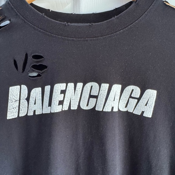 Balenciaga Black Short Sleeve Tee - Picture 2 of 4